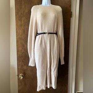 Express Balloon Sleeve Midi Sweater Dress M